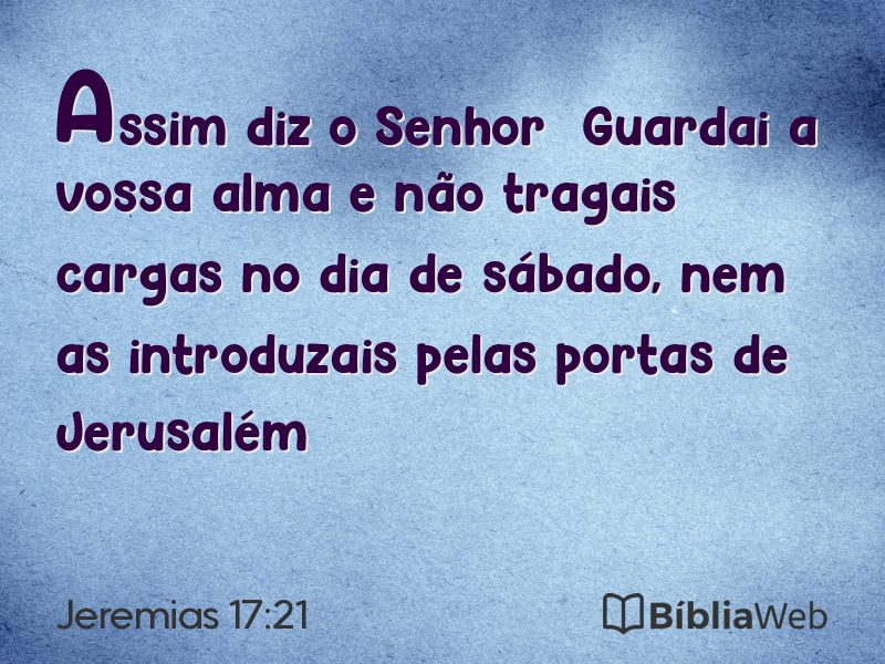 Jeremias 17:21 em imagem para compartilhar