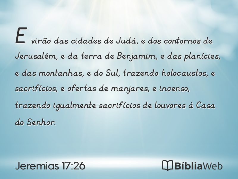 Jeremias 17:26 em imagem para compartilhar