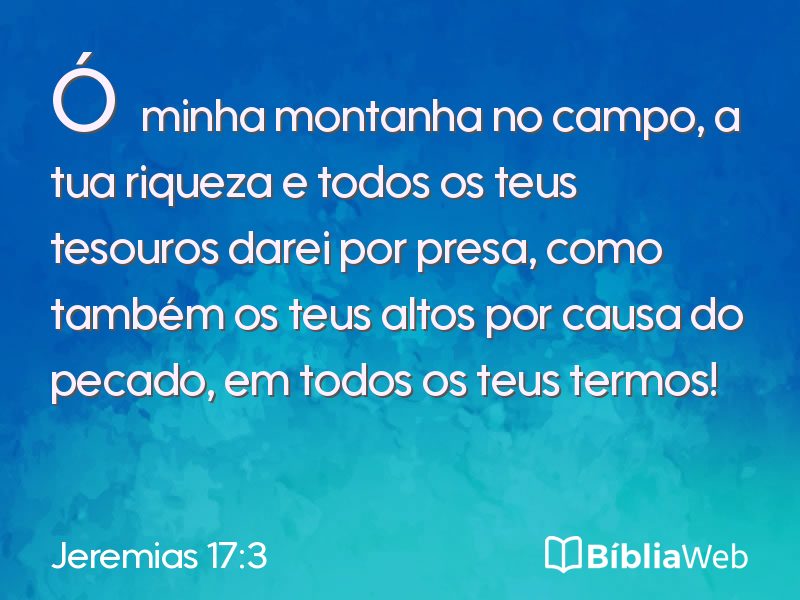Jeremias 17:3 em imagem para compartilhar