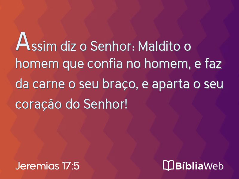 Jeremias 17:5 em imagem para compartilhar