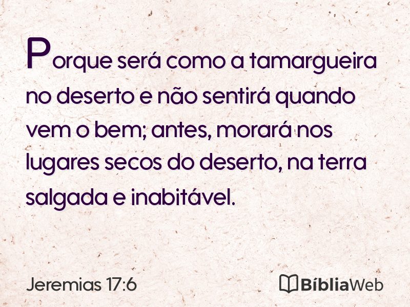 Jeremias 17:6 em imagem para compartilhar