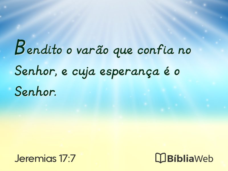 Jeremias 17:7 em imagem para compartilhar