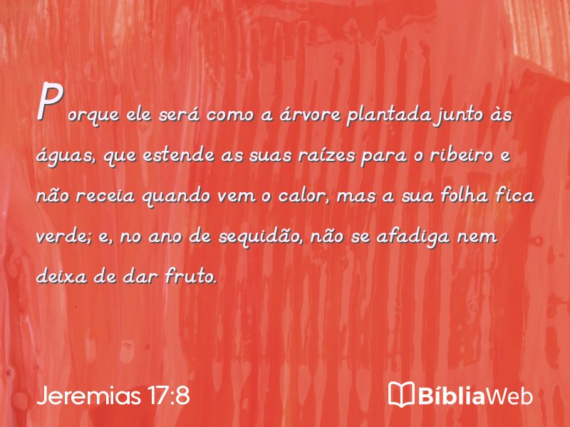 Jeremias 17:8 em imagem para compartilhar