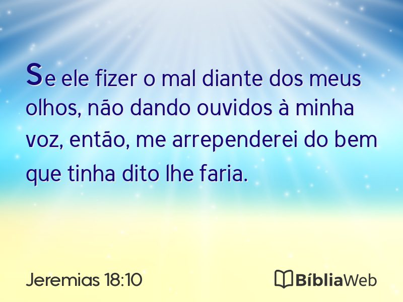 Jeremias 18:10 em imagem para compartilhar