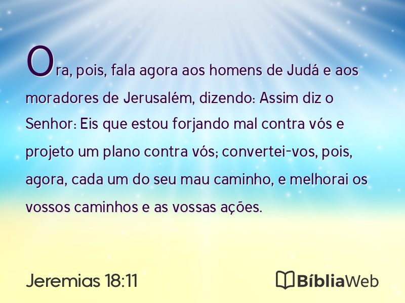 Jeremias 18:11 em imagem para compartilhar