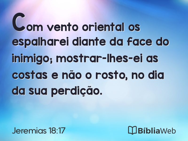 Jeremias 18:17 em imagem para compartilhar
