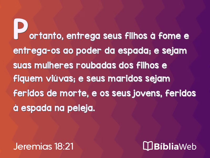 Jeremias 18:21 em imagem para compartilhar