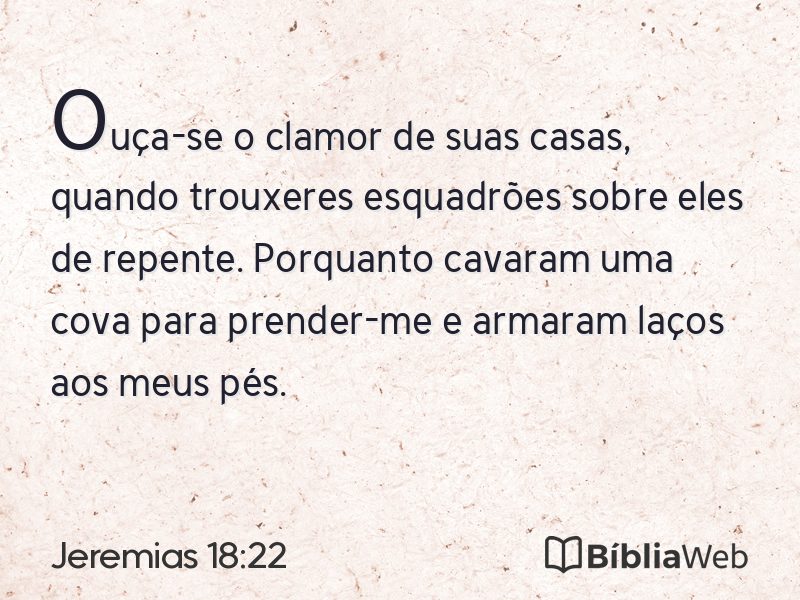 Jeremias 18:22 em imagem para compartilhar