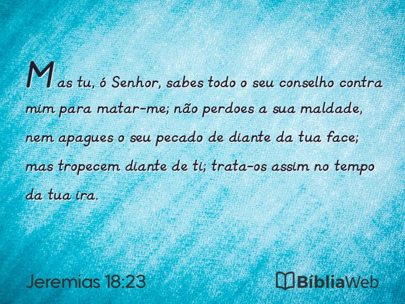 Jeremias 18:23 em imagem para compartilhar