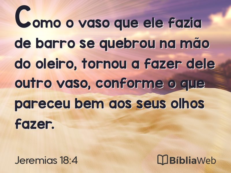 Jeremias 18:4 em imagem para compartilhar