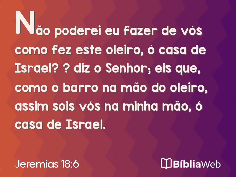 Jeremias 18:6 em imagem para compartilhar