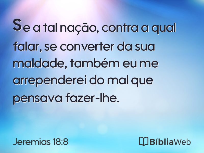 Jeremias 18:8 em imagem para compartilhar
