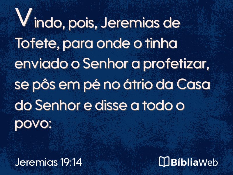 Jeremias 19:14 em imagem para compartilhar