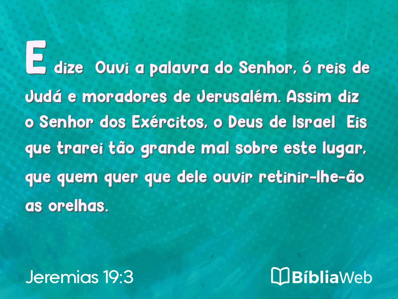 Jeremias 19:3 em imagem para compartilhar