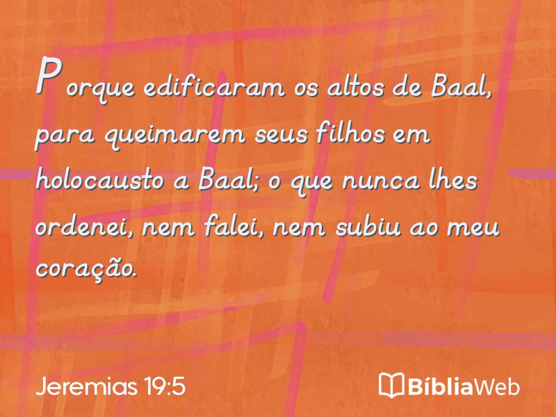 Jeremias 19:5 em imagem para compartilhar