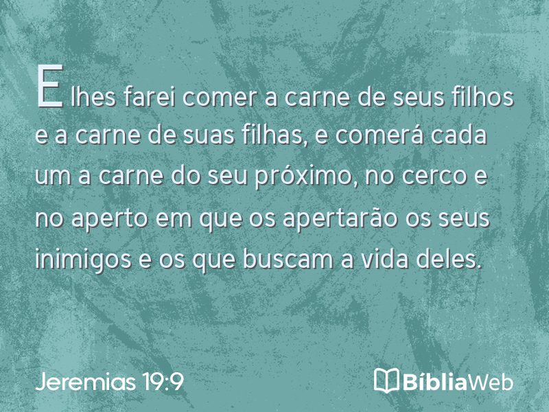 Jeremias 19:9 em imagem para compartilhar