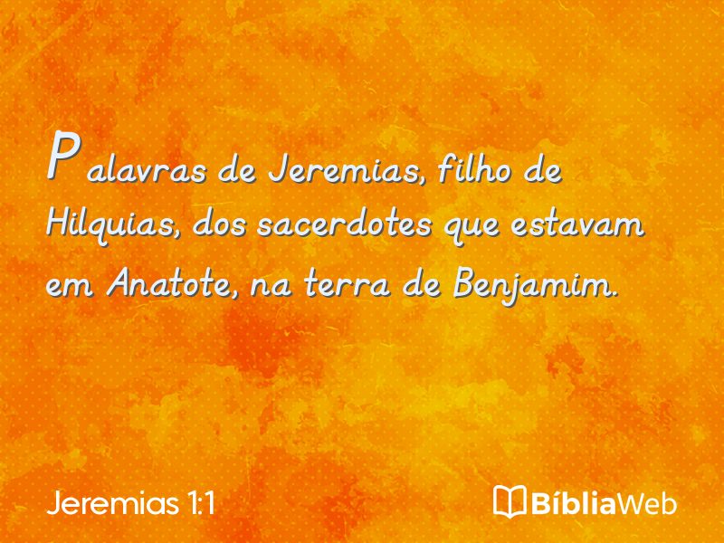 Jeremias 1:1 em imagem para compartilhar