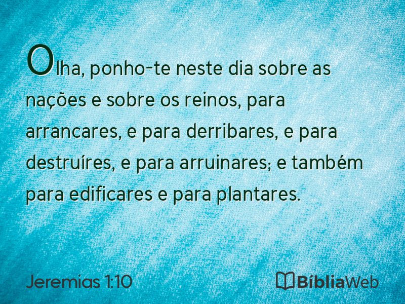 Jeremias 1:10 em imagem para compartilhar