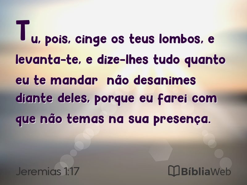 Jeremias 1:17 em imagem para compartilhar
