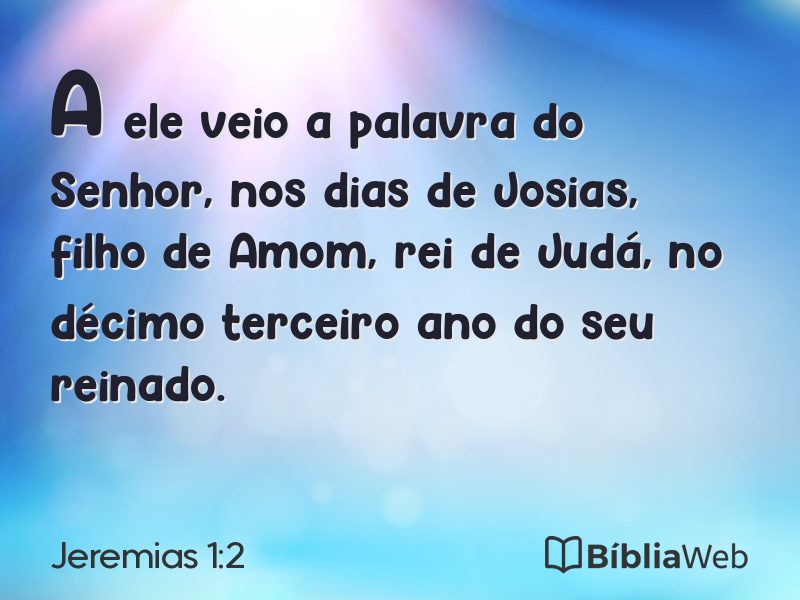 Jeremias 1:2 em imagem para compartilhar