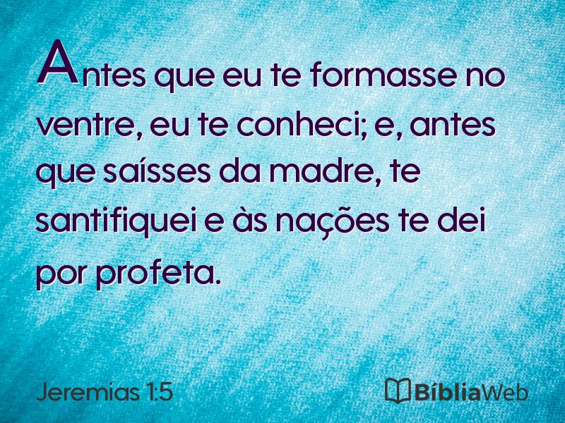 Jeremias 1:5 em imagem para compartilhar