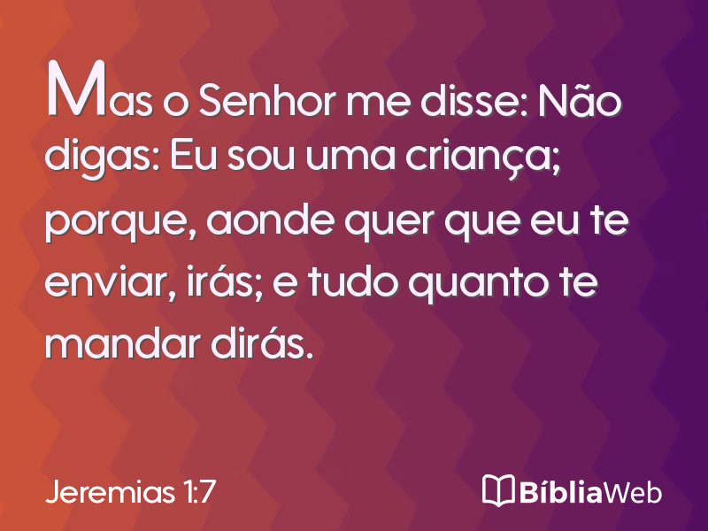 Jeremias 1:7 em imagem para compartilhar