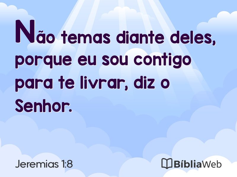 Jeremias 1:8 em imagem para compartilhar