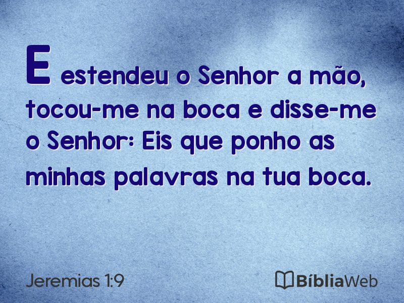 Jeremias 1:9 em imagem para compartilhar