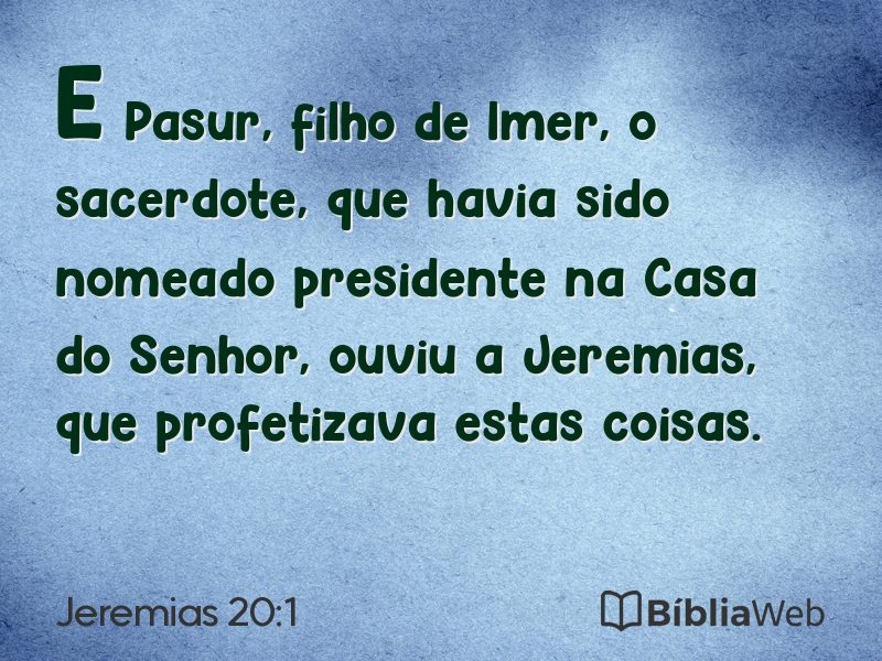 Jeremias 20:1 em imagem para compartilhar