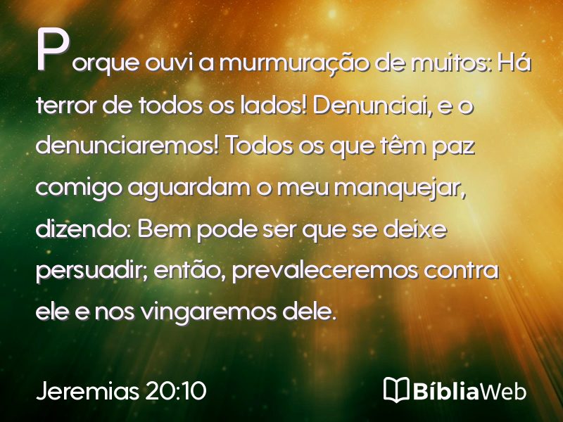 Jeremias 20:10 em imagem para compartilhar