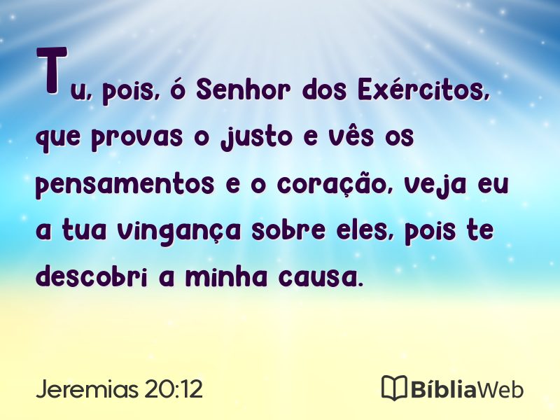 Jeremias 20:12 em imagem para compartilhar