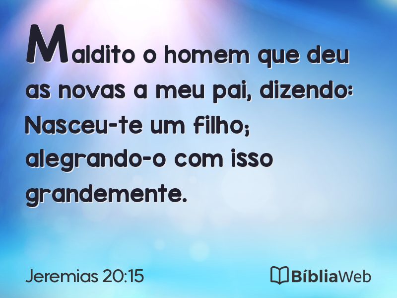 Jeremias 20:15 em imagem para compartilhar