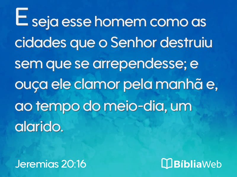 Jeremias 20:16 em imagem para compartilhar