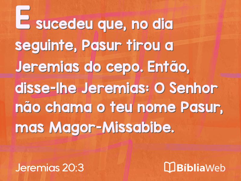 Jeremias 20:3 em imagem para compartilhar