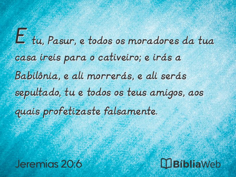 Jeremias 20:6 em imagem para compartilhar