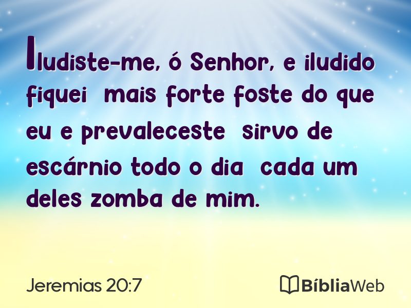 Jeremias 20:7 em imagem para compartilhar