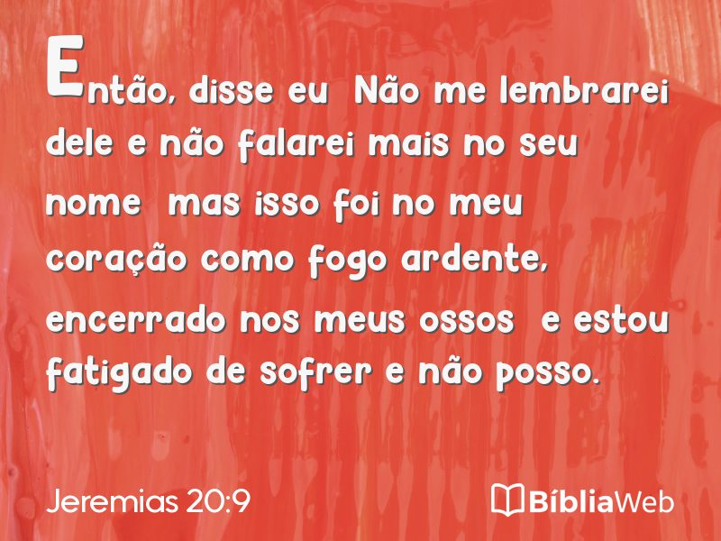 Jeremias 20:9 em imagem para compartilhar