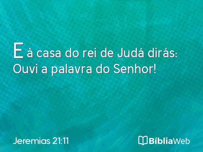 Jeremias 21:11 em imagem para compartilhar