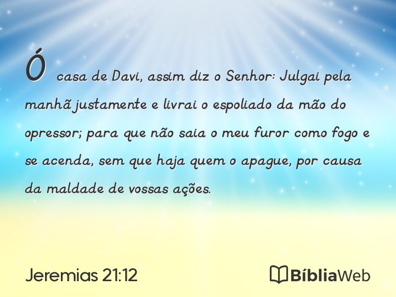 Jeremias 21:12 em imagem para compartilhar