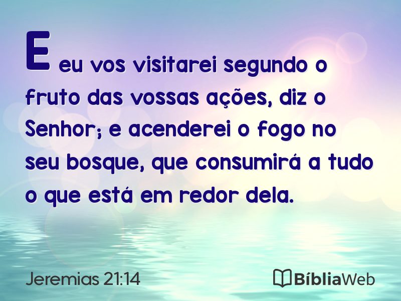 Jeremias 21:14 em imagem para compartilhar