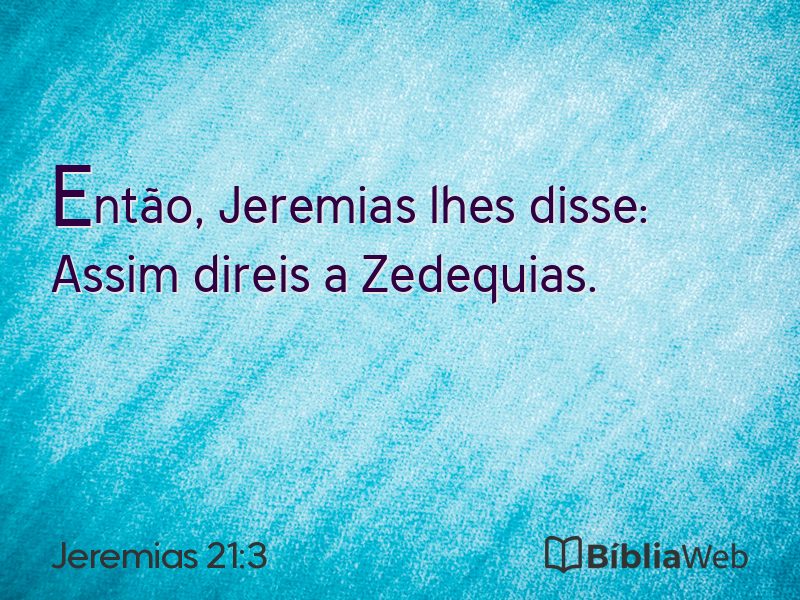 Jeremias 21:3 em imagem para compartilhar