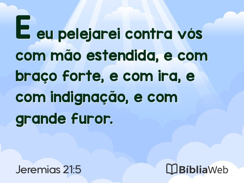Jeremias 21:5 em imagem para compartilhar