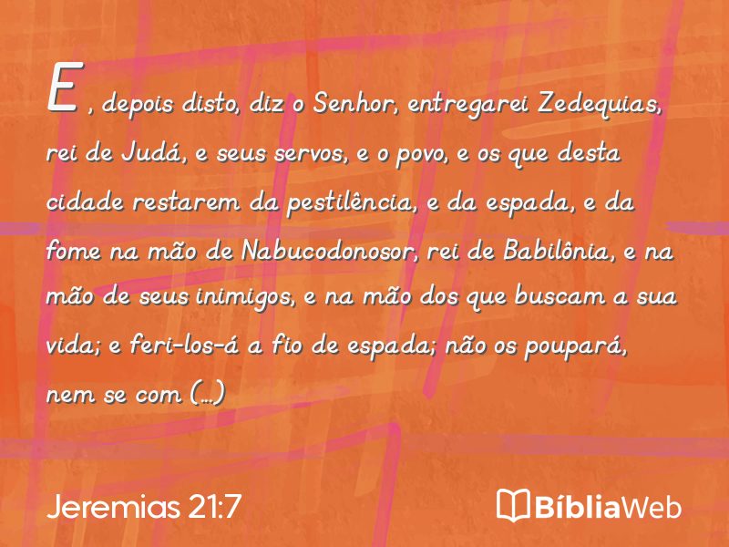 Jeremias 21:7 em imagem para compartilhar