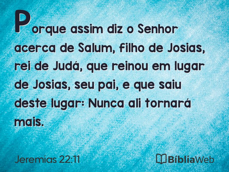 Jeremias 22:11 em imagem para compartilhar