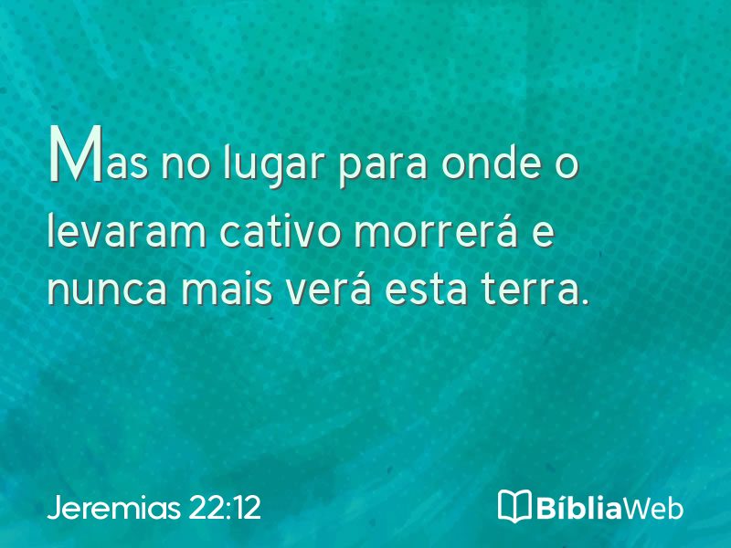 Jeremias 22:12 em imagem para compartilhar