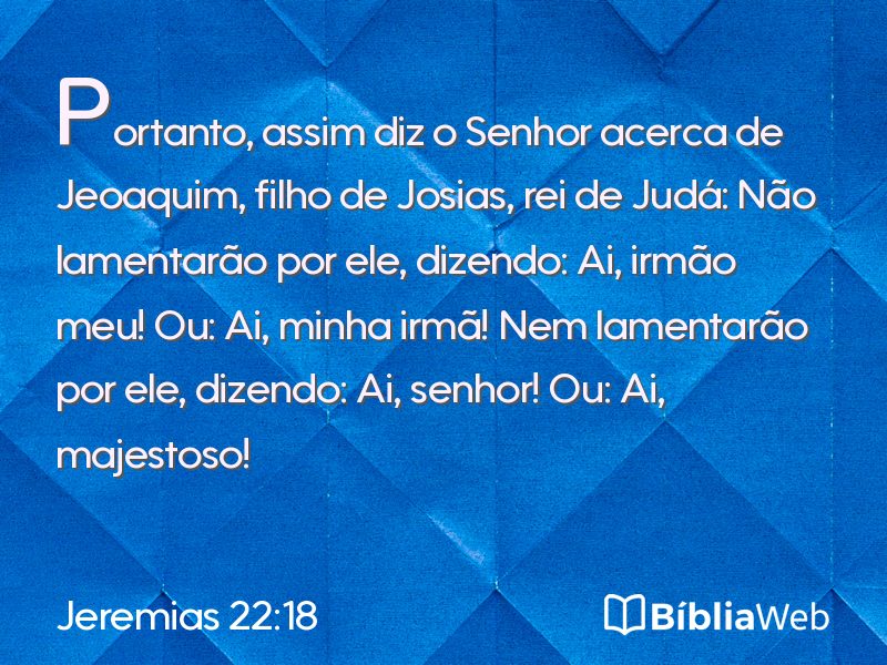 Jeremias 22:18 em imagem para compartilhar