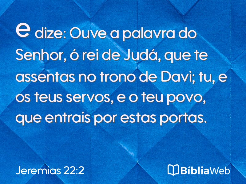 Jeremias 22:2 em imagem para compartilhar