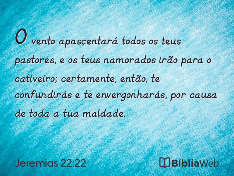 Jeremias 22:22 em imagem para compartilhar