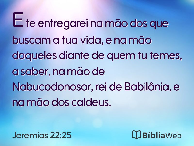 Jeremias 22:25 em imagem para compartilhar