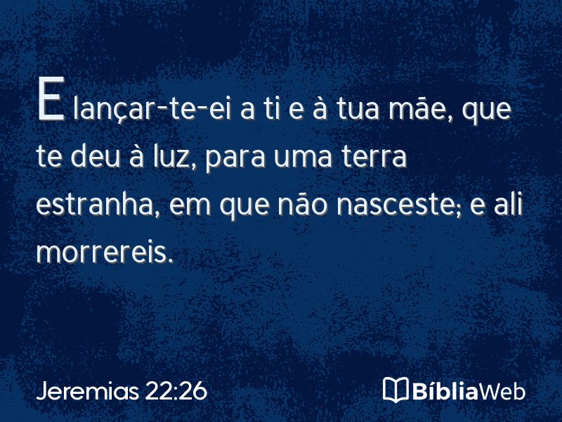 Jeremias 22:26 em imagem para compartilhar